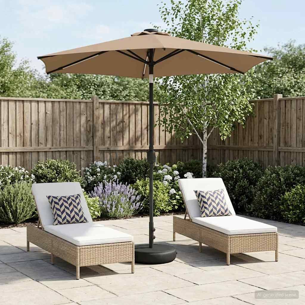 Parasol polyester taupe 226 x 226 x 228 cm - PANGIVO - Image 1