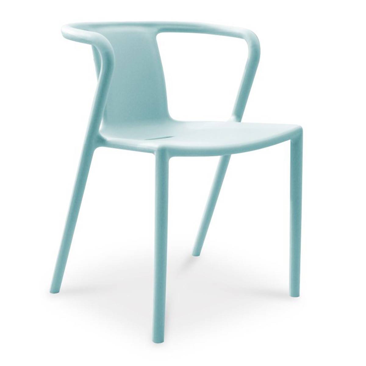 Paris Prix - Fauteuil de Jardin Empilable "Diego" 72cm Bleu Azur