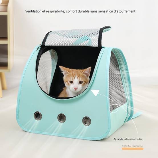 IntiMeg - Sac à dos pliable pour chat ROSE IntiMeg - Image 2