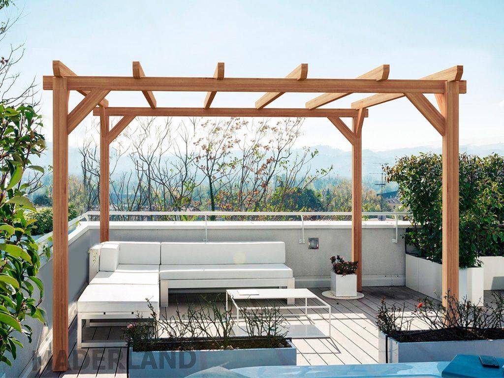 Resol - Pergola bois VILLEURBANNE • 500x400 cm • très résistant • lamellé-collé - Image 1