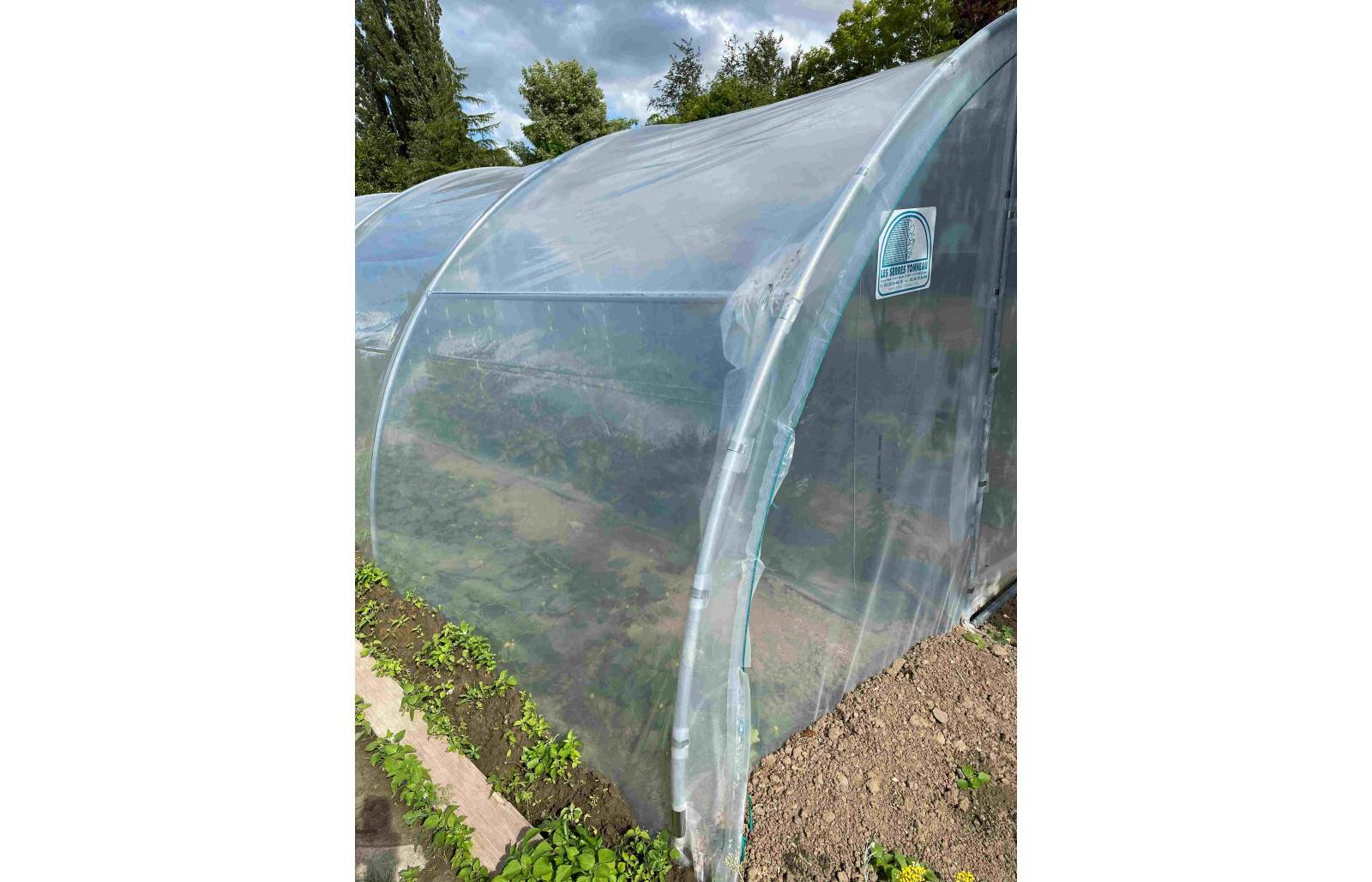 Serre tunnel de jardin - 24m² - 4 x 6 m - Abri Légumes - pieds arrondis - polyéthylène haute densité - 2 portes pivotantes - LES SERRES TONNEAU - Image 5