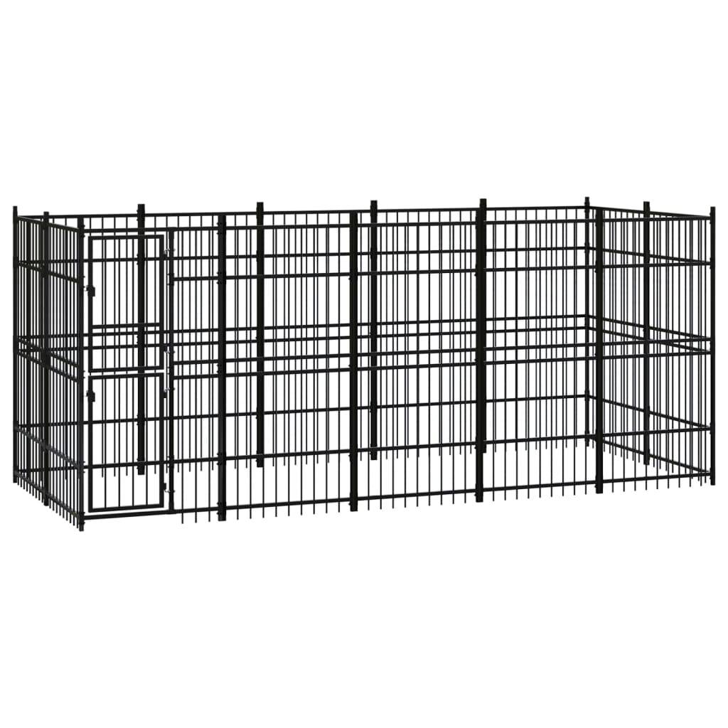 Vidaxl - Chenil d'extérieur pour chiens Acier 9,22 m² vidaXL 3097959 - Image 1