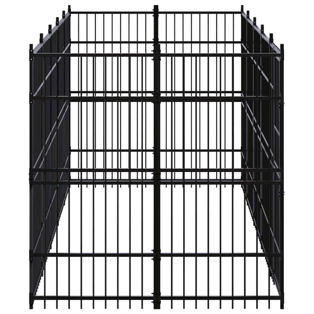 Vidaxl - Chenil d'extérieur pour chiens Acier 9,22 m² vidaXL 3097959 - Image 4