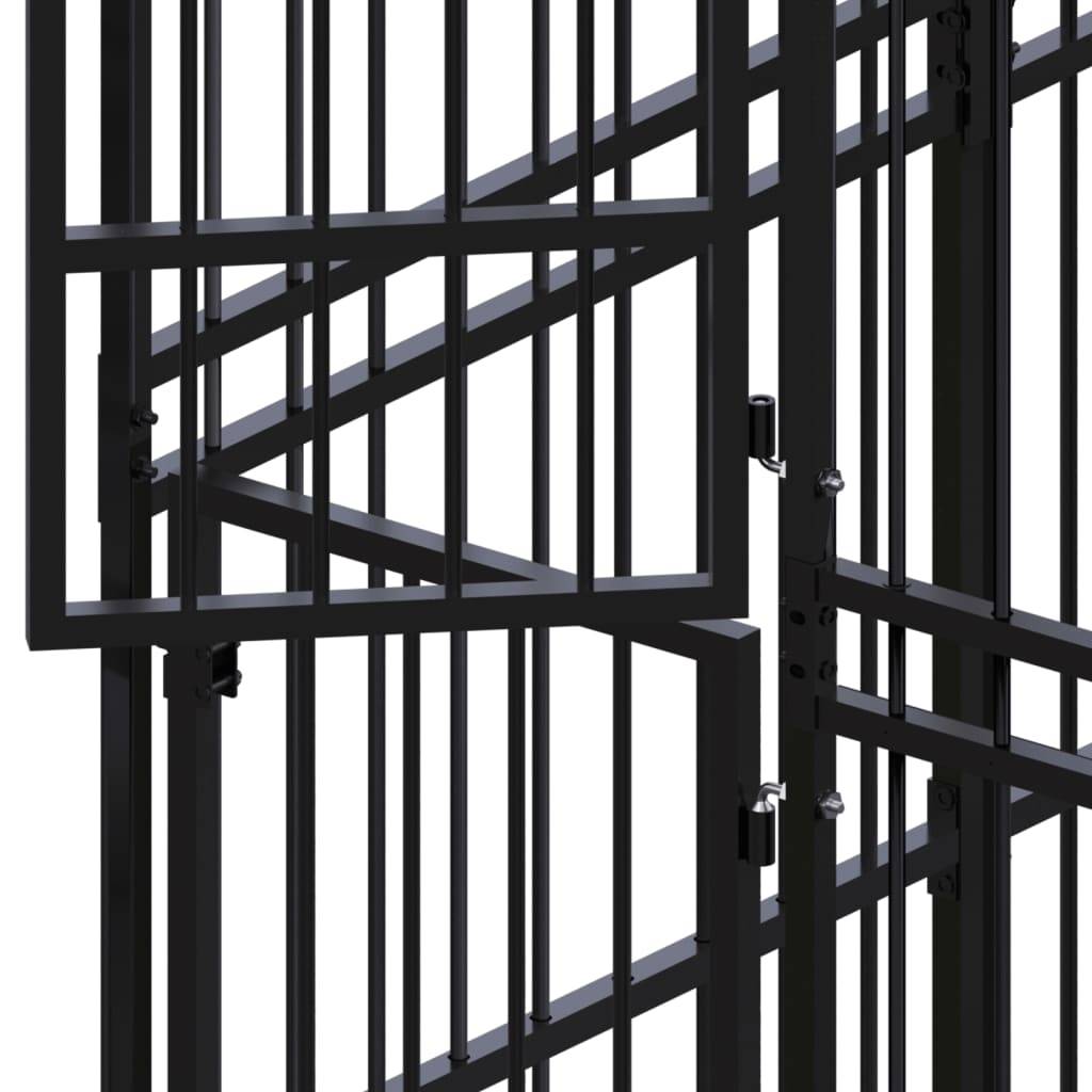 Vidaxl - Chenil d'extérieur pour chiens Acier 9,22 m² vidaXL 3097959 - Image 6