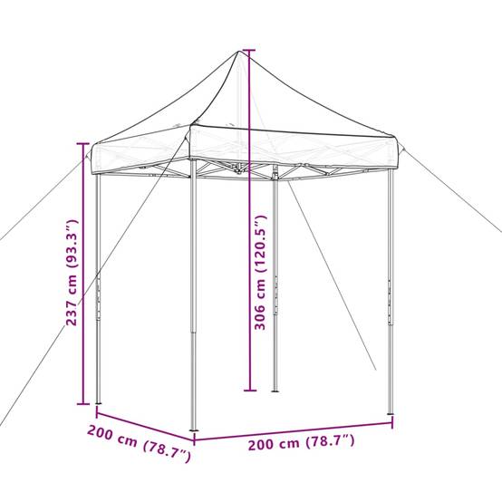 Barnum Pliant 2x2 m Acier Tente de Stand Pop-Up pour Marché et Plage Beige – ComfortXL Outdoor Living - Image 9