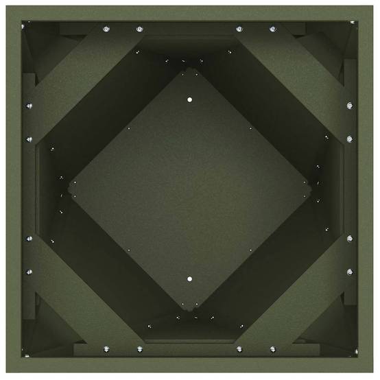 Jardinière acier vert olive 40 x 40 x 75 cm - PANGIVO - Image 6