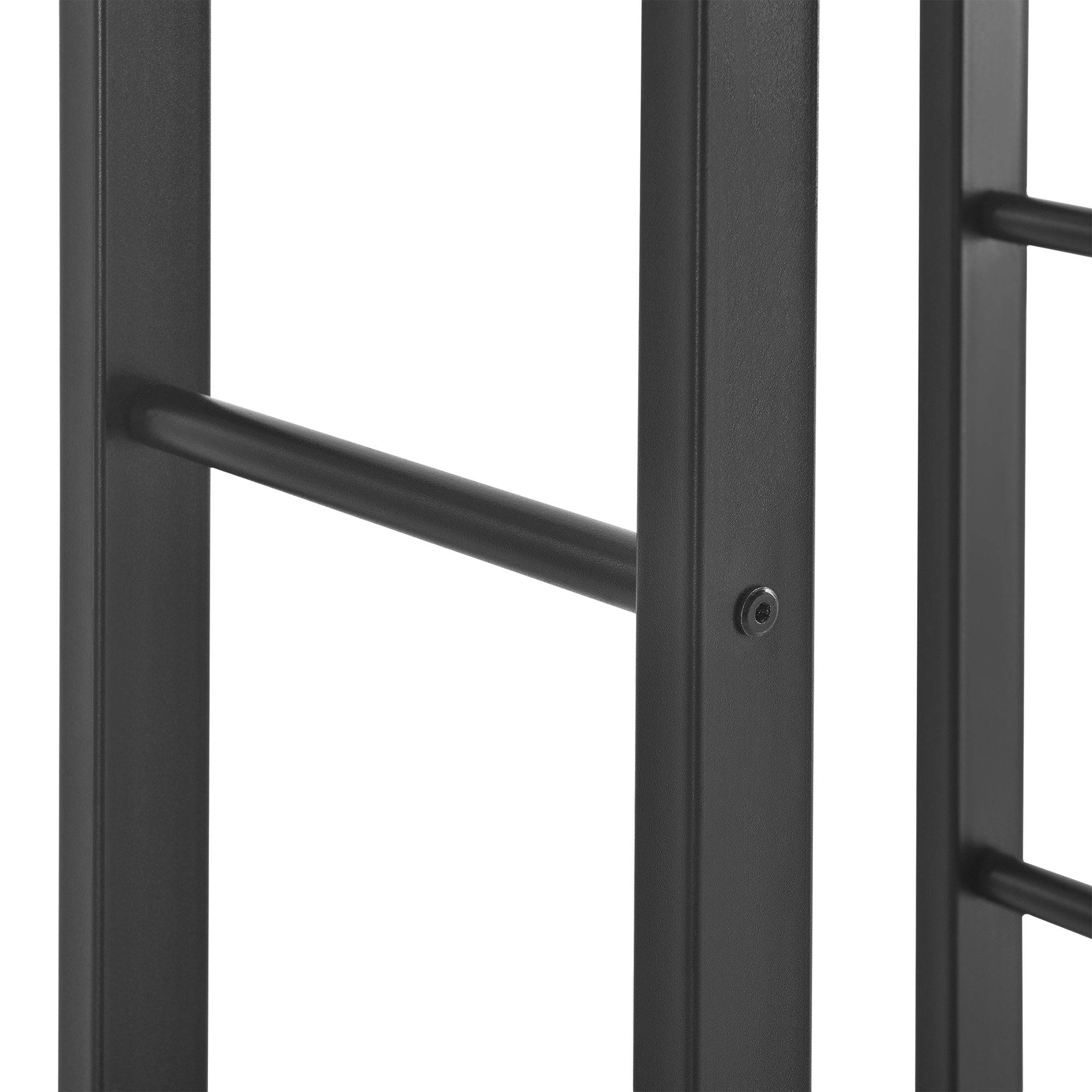 Helloshop26 - Range-bûches pour usage intérieur extérieur porte-bûches design support rangement bois de chauffage en acier 100 x 25 x 100 cm noir - Image 4