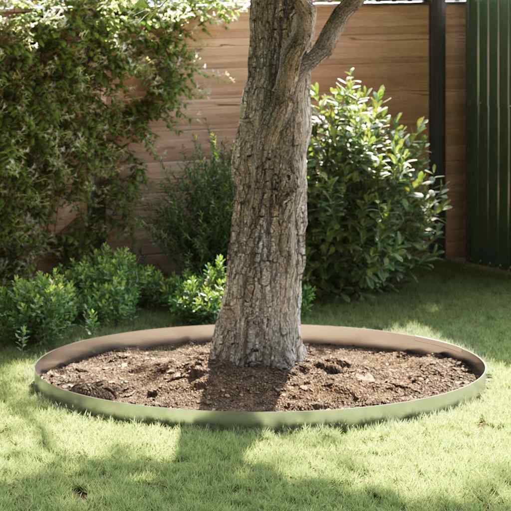 Bordure de jardin 4 pcs acier galvanisé pour aménagement flexible 450x15cm argenté - ComfortXL Outdoor Living - Image 1