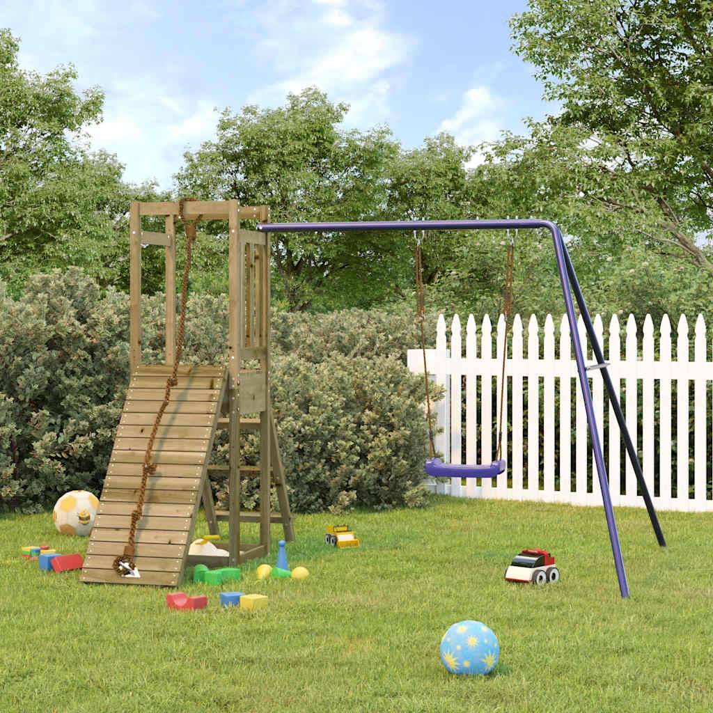Aire de jeux d'extérieur - Jeu Plein air enfant bois de pin imprégné-JU1660 - Image 2