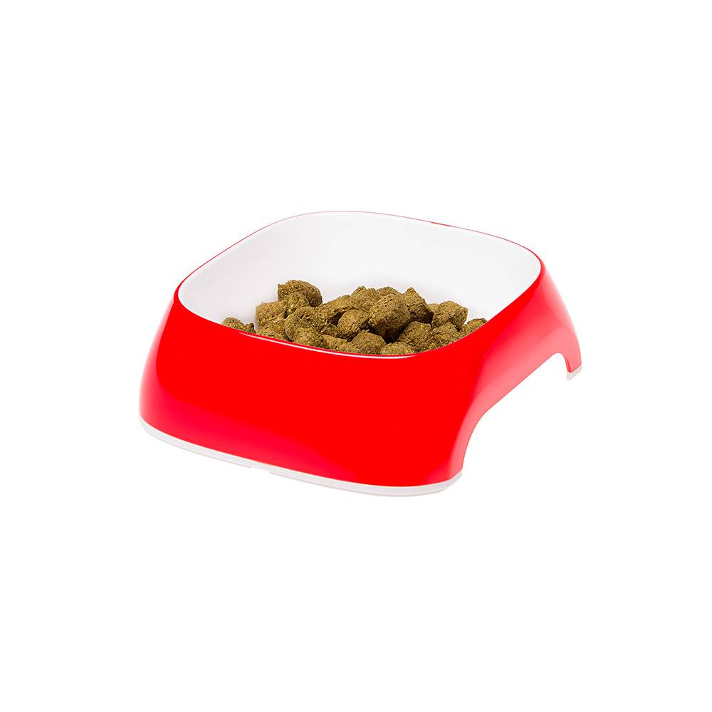 Ferplast - Ferplast Gamelle pour chat Glam - Gamelle à nourriture et à eau pour chat en plastique à la mode, antidérapant, facile à nettoyer, 0,2 litre, Rouge - Image 3
