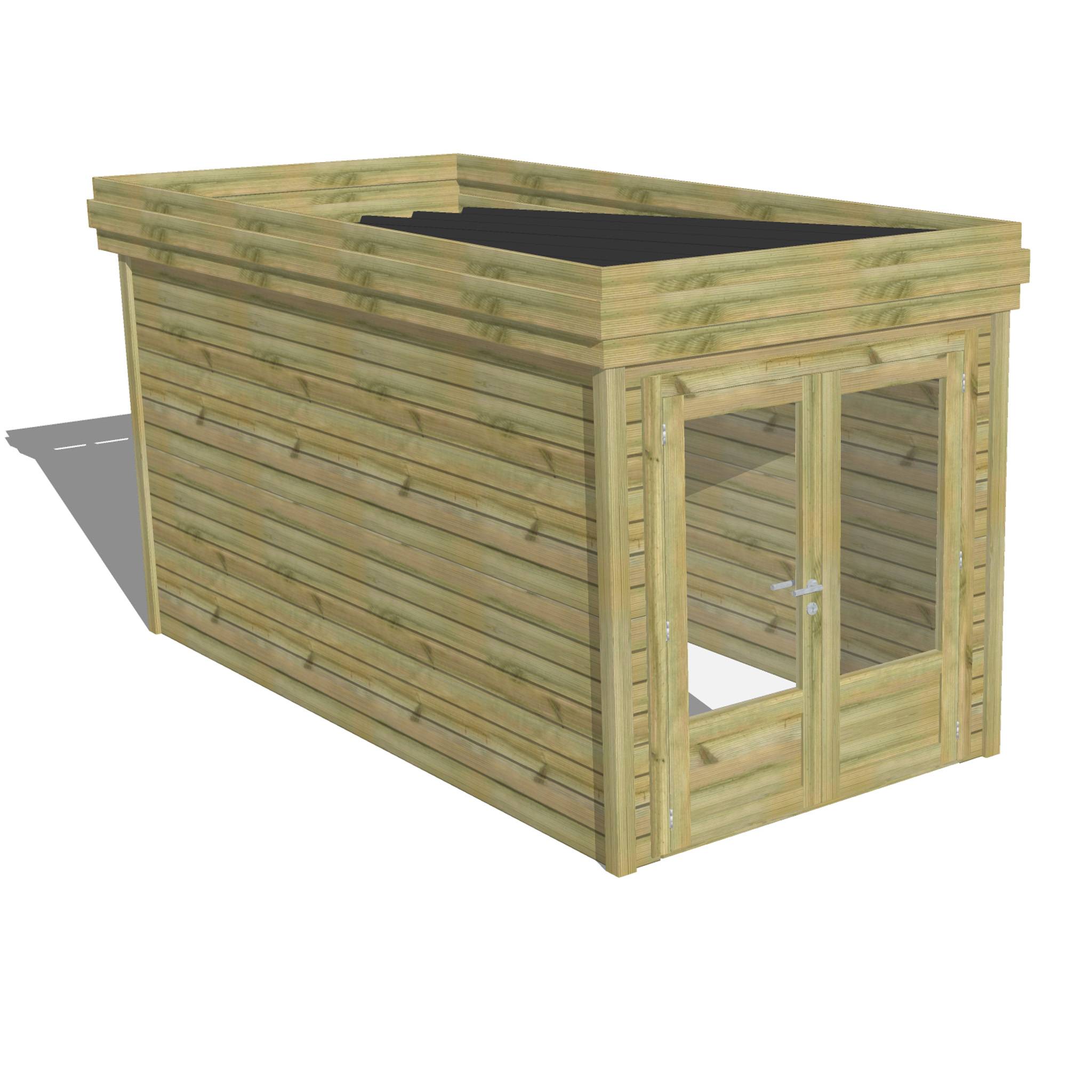 Abri Français - ABRI DE JARDIN bois autoclave 27mm - 2,14x4,34m / 9m2 - Bac acier - Abri Français - Image 1