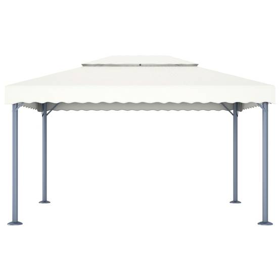 Tonnelle aluminium crème 400 x 300 x 270 cm - PANGIVO - Image 2
