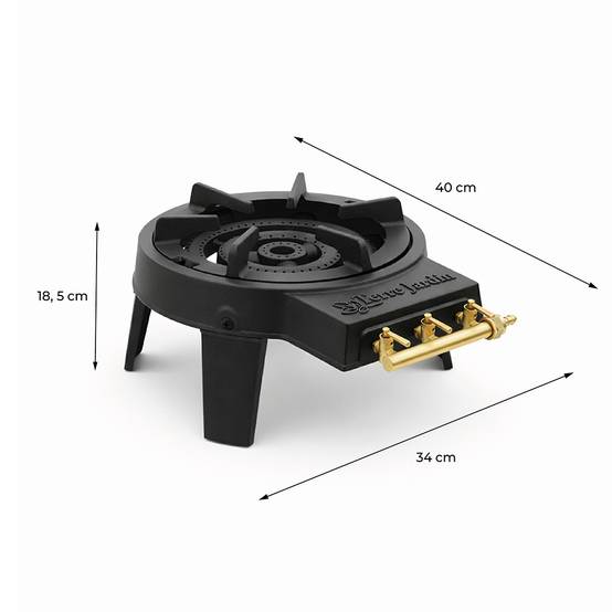 Réchaud à gaz en fonte 3 feux 4 pieds 9,5 kw Gaztival Pro - Image 7