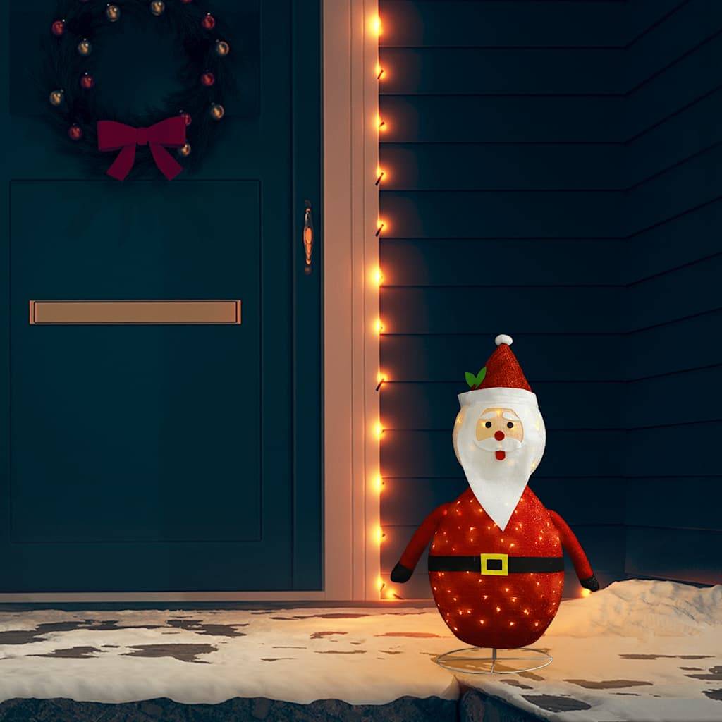 Vidaxl - Décoration de Noël Figurine Père Noël LED Tissu de luxe 60 cm vidaXL 328497 - Image 1