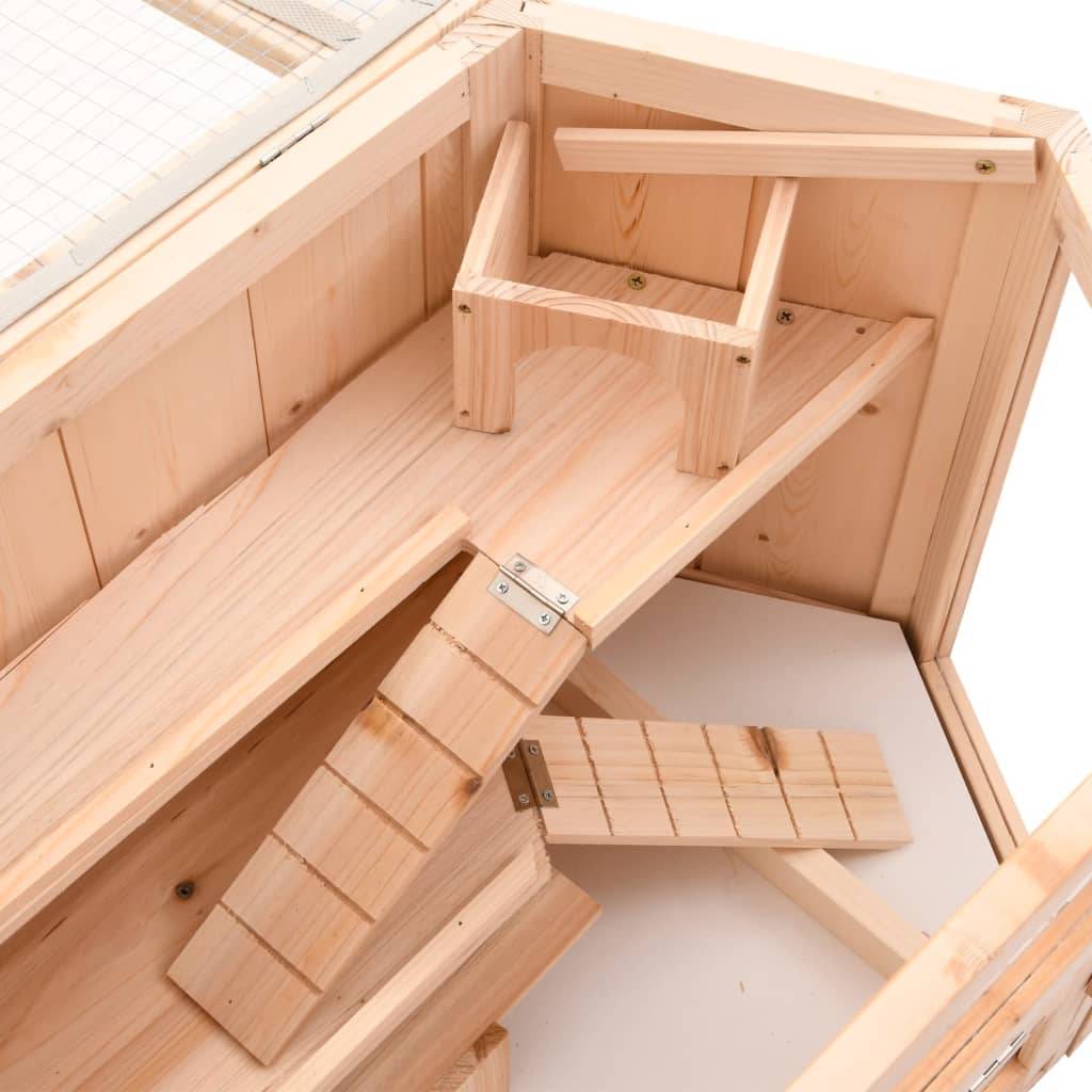 Cage à hamster - Cage pour hamsters 80x40x43 cm bois massif de sapin - Image 7