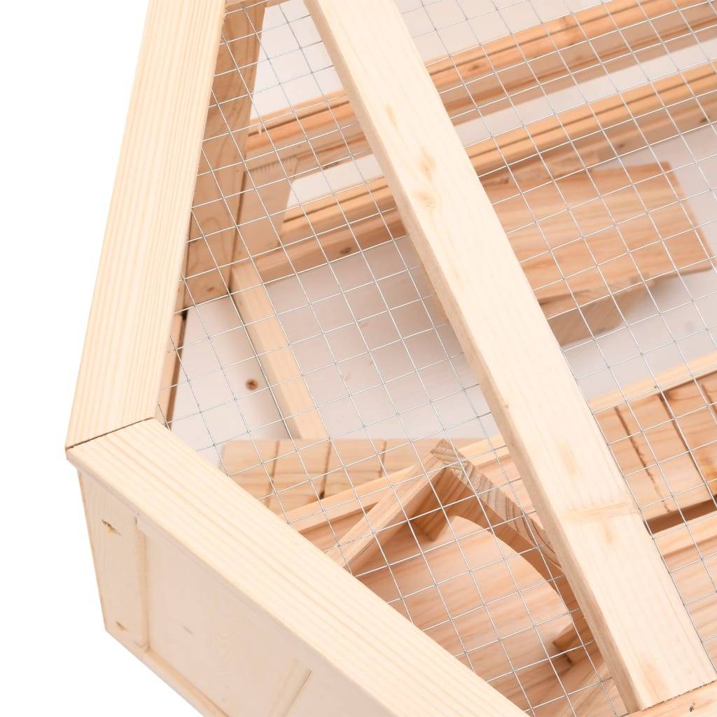 Cage à hamster - Cage pour hamsters 80x40x43 cm bois massif de sapin - Image 8