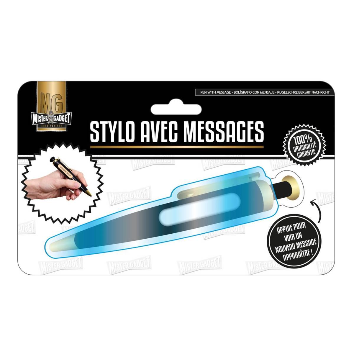 Mister Gadget - Stylo avec Message "Positif" 15cm Bleu - Image 3