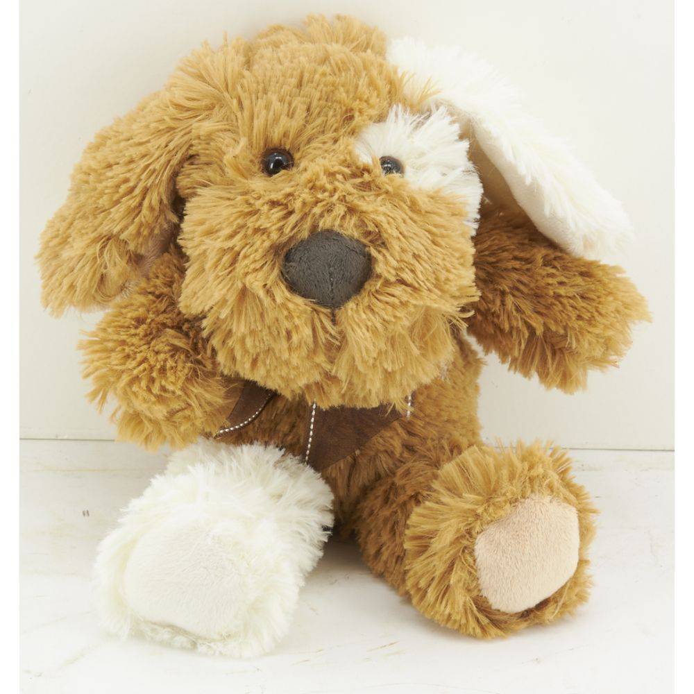 Aubry Gaspard - Peluche chien en acrylique brun 20 cm - Image 4