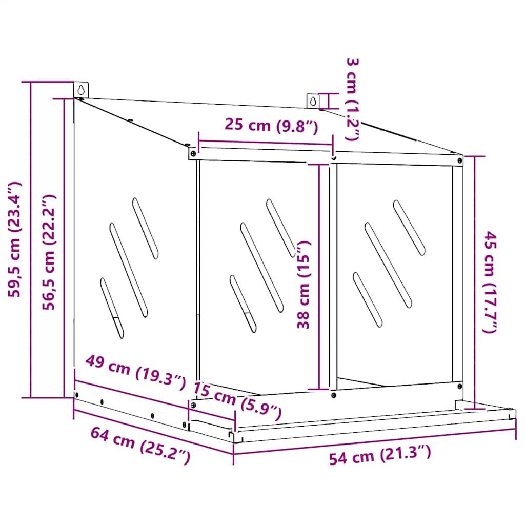 Pondoir de Poules 2 Compartiments Acier Galvanisé Nichoir de Ponte Argenté – ComfortXL Outdoor Living - Image 10