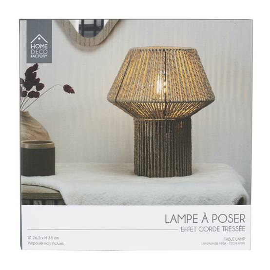 The Home Deco Factory - Lampe à Poser "Corde Tressée" 33cm Naturel - Image 6