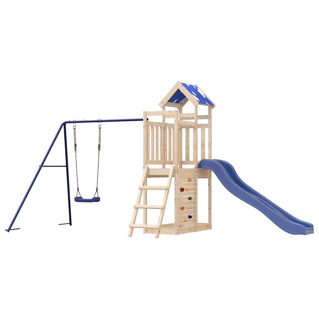 Aire de jeux d'extérieur - Jeu Plein air enfant bois de pin massif-JU1659 - Image 4