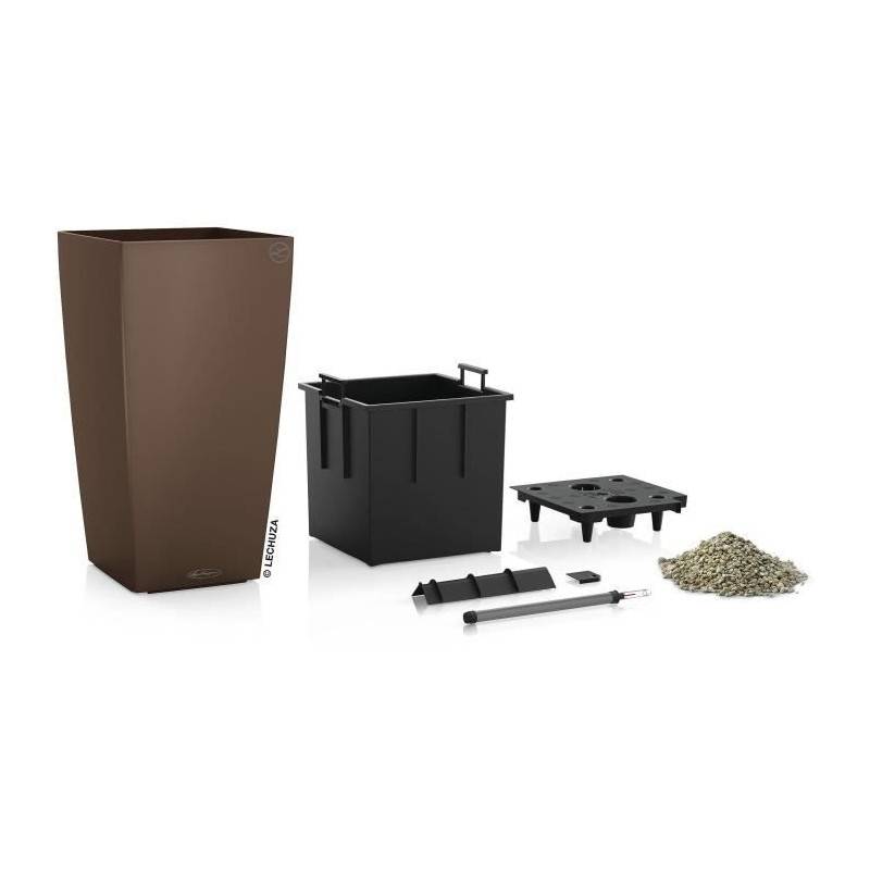 Lechuza - Pot De Fleur Lechuza Cubico Color 40 - Kit Complet, Muscade - Image 2
