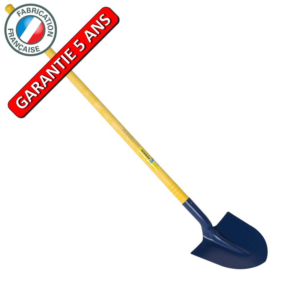 Outils Perrin - Pelle à terre, pelle ronde, fortification 29 manche composite tube 1,10 m incassable Outils Perrin