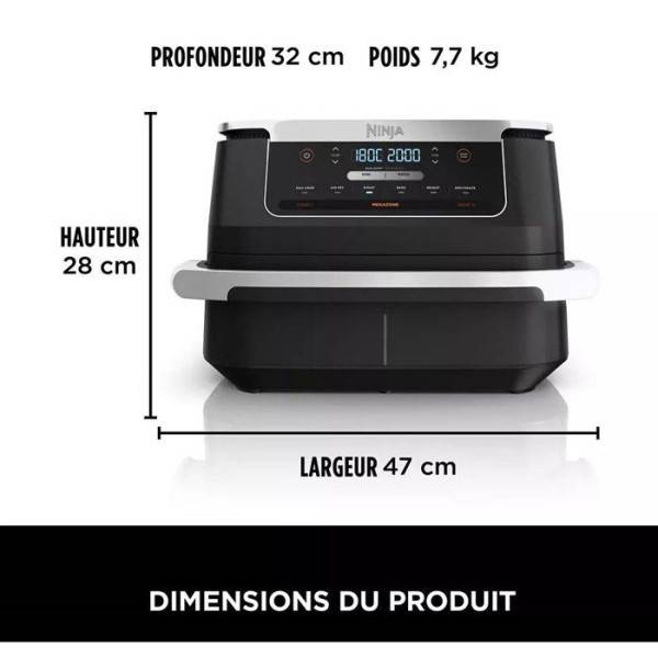 Friteuse Electrique  sans huile NINJA - Foodi Max Dual Zone AF550EU - Capacité 6,6L - 2470W - Noir - Image 5