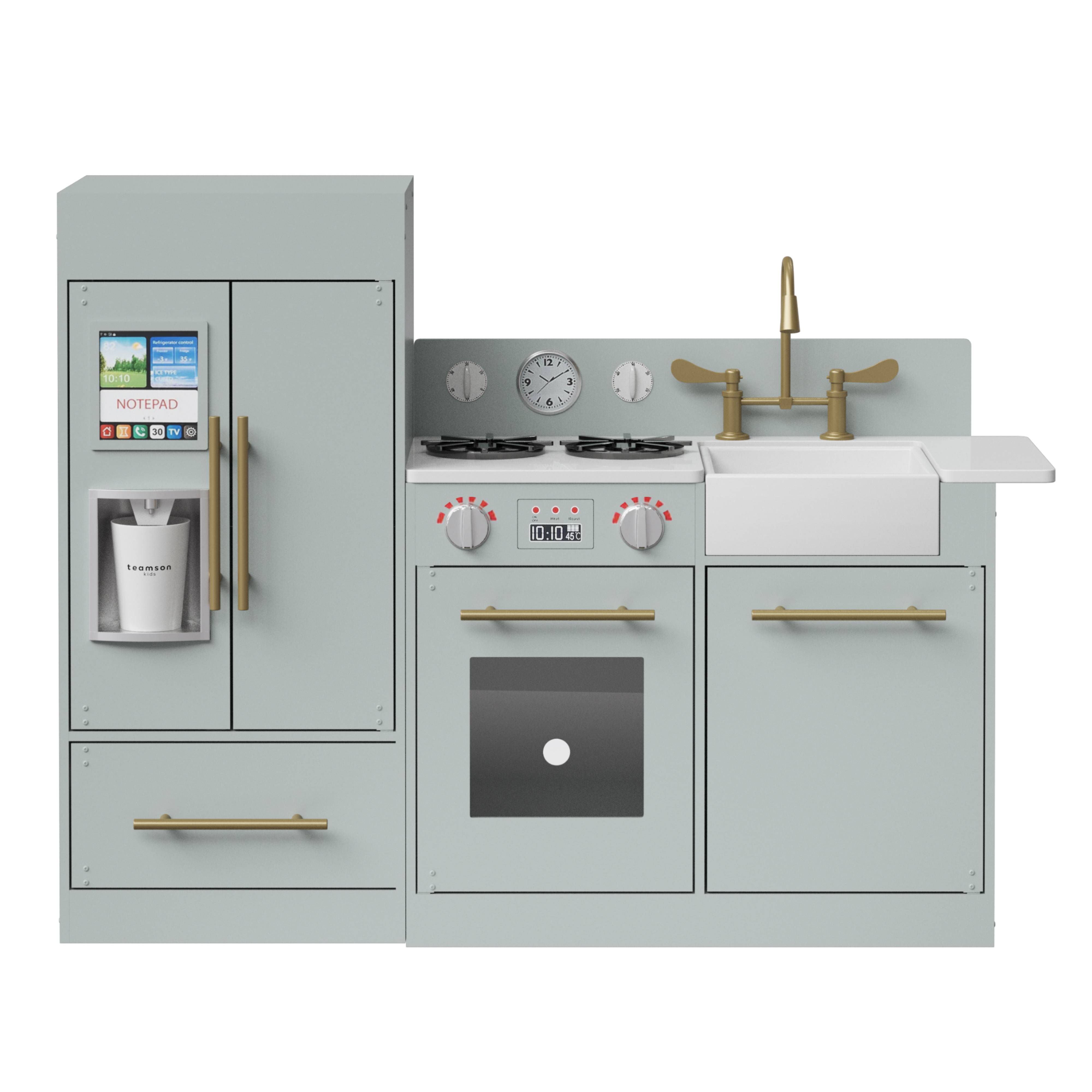 Cuisine en bois pour enfants 81 cm, Gris Teamson Kids - Image 1