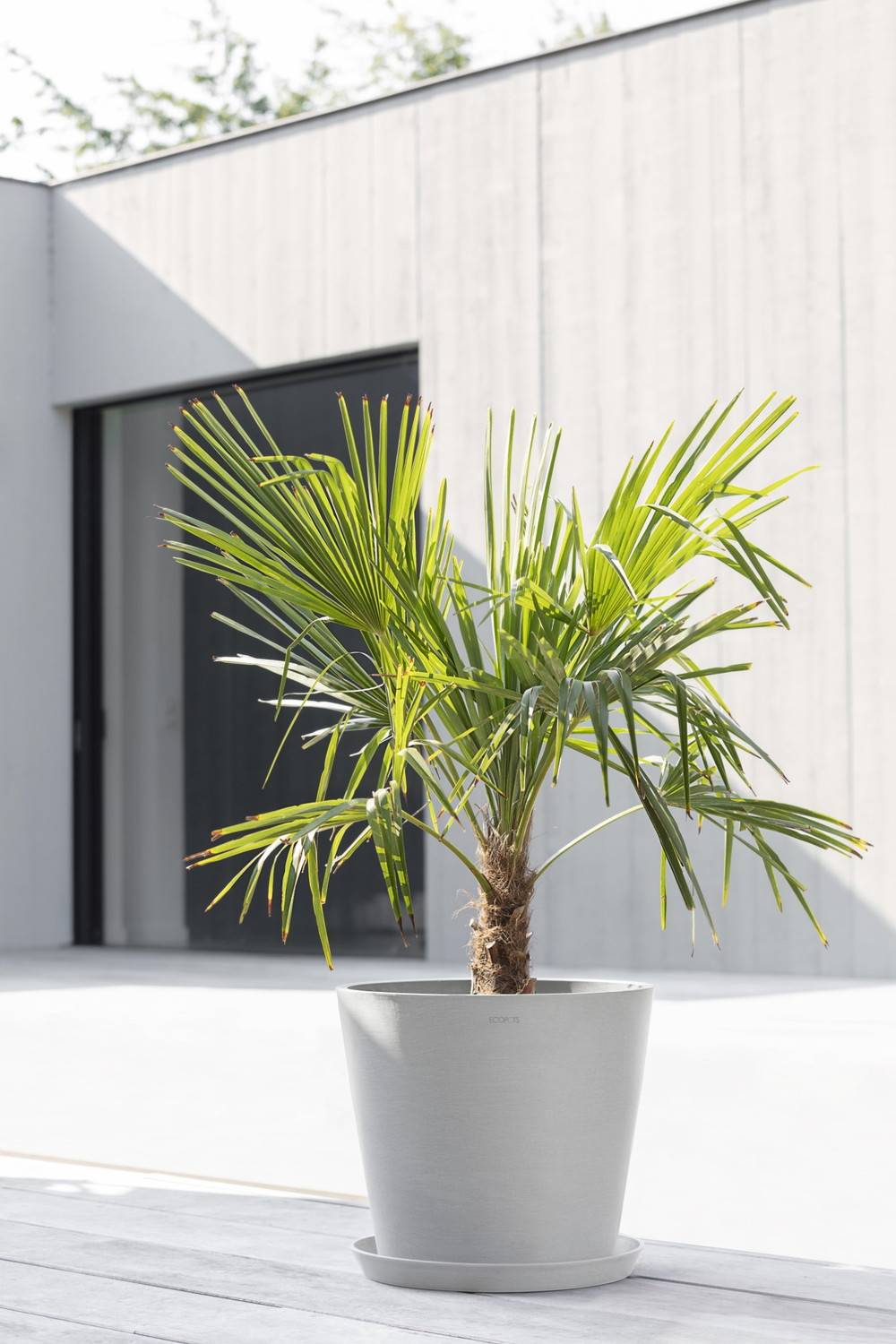 Ecopots - Pot Rond Amsterdam 40 Blanc Gris + réservoir d'eau - Ø 40 x H. 35 cm - 28 L ECOPOTS - Image 3