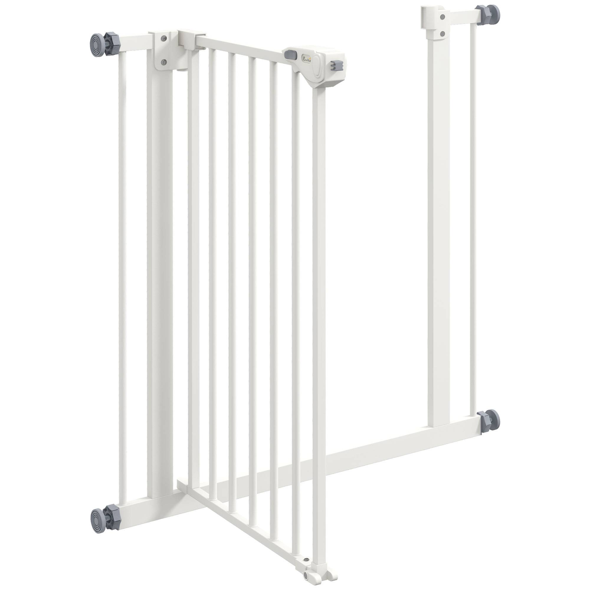 Sans Marque - Barrière de porte pour chien, métal et plastique, 74-80 cm, blanc - Image 10