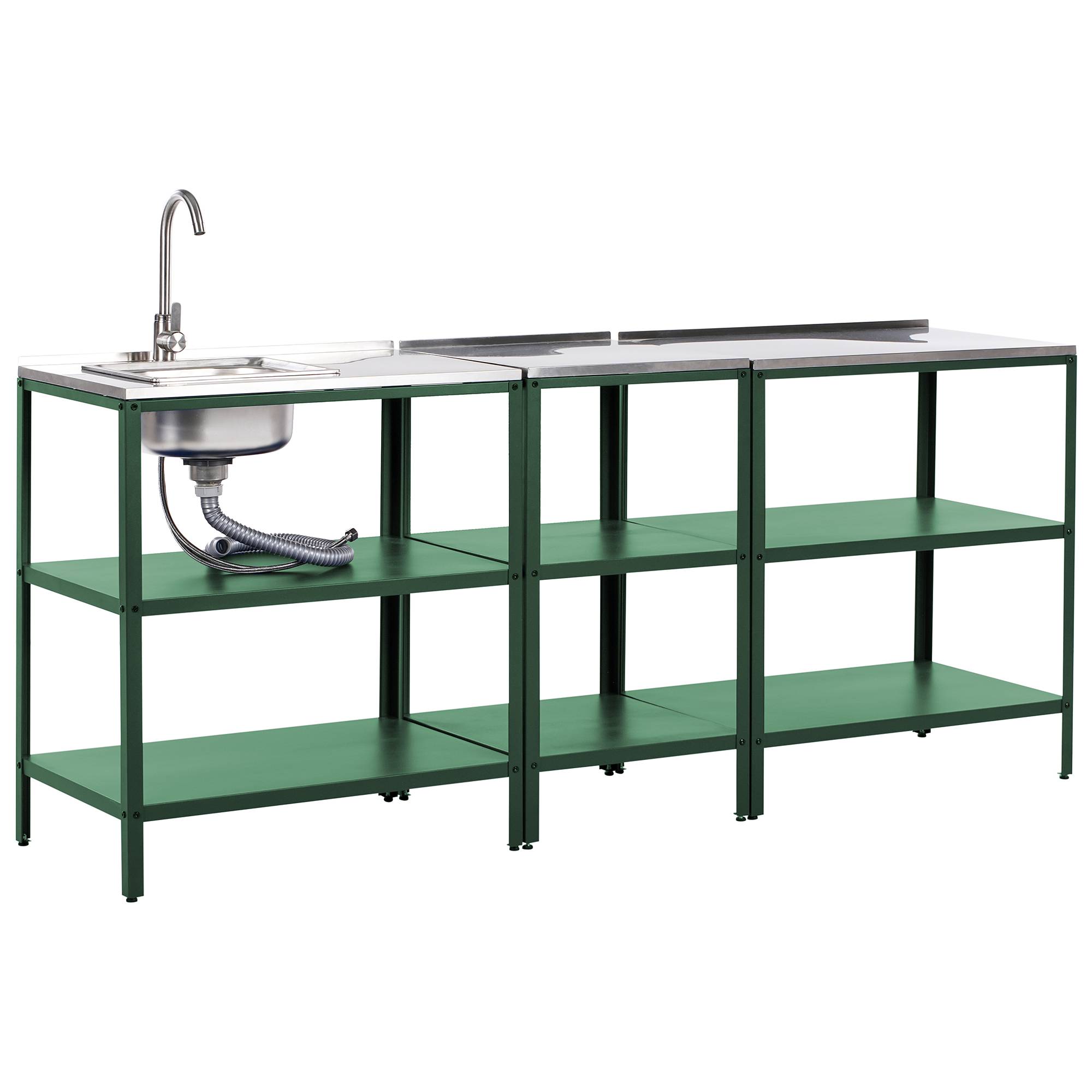 Beliani - Cuisine de jardin Acier Vert VILAMA - 80x50x44- Beliani - Image 2