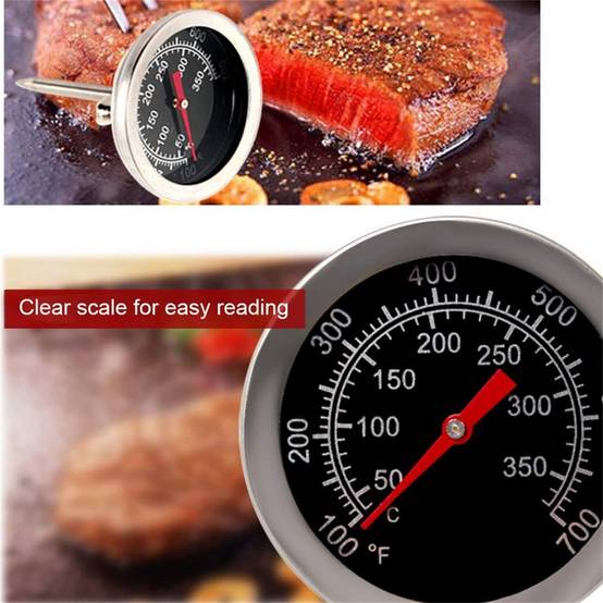 Thermomètre de four en acier inoxydable - Thermomètre de gril/fumée - 50-350 °C, 100-700 °F - 1 article-Lytech - Image 7
