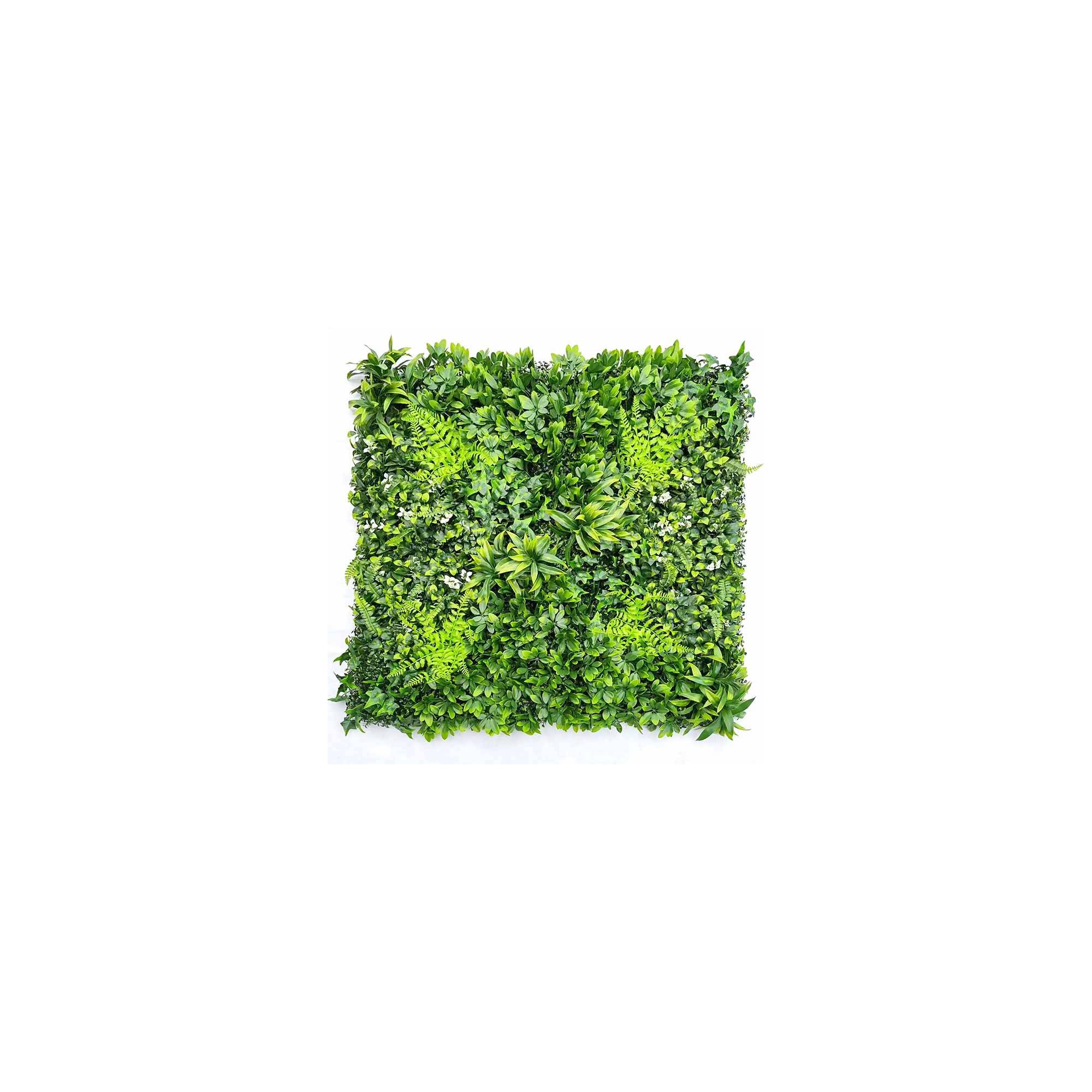 Sans Marque - Mur végétal artificiel - Modèle fleur blanche - Dimensions : 100 x 100 cm - Image 1