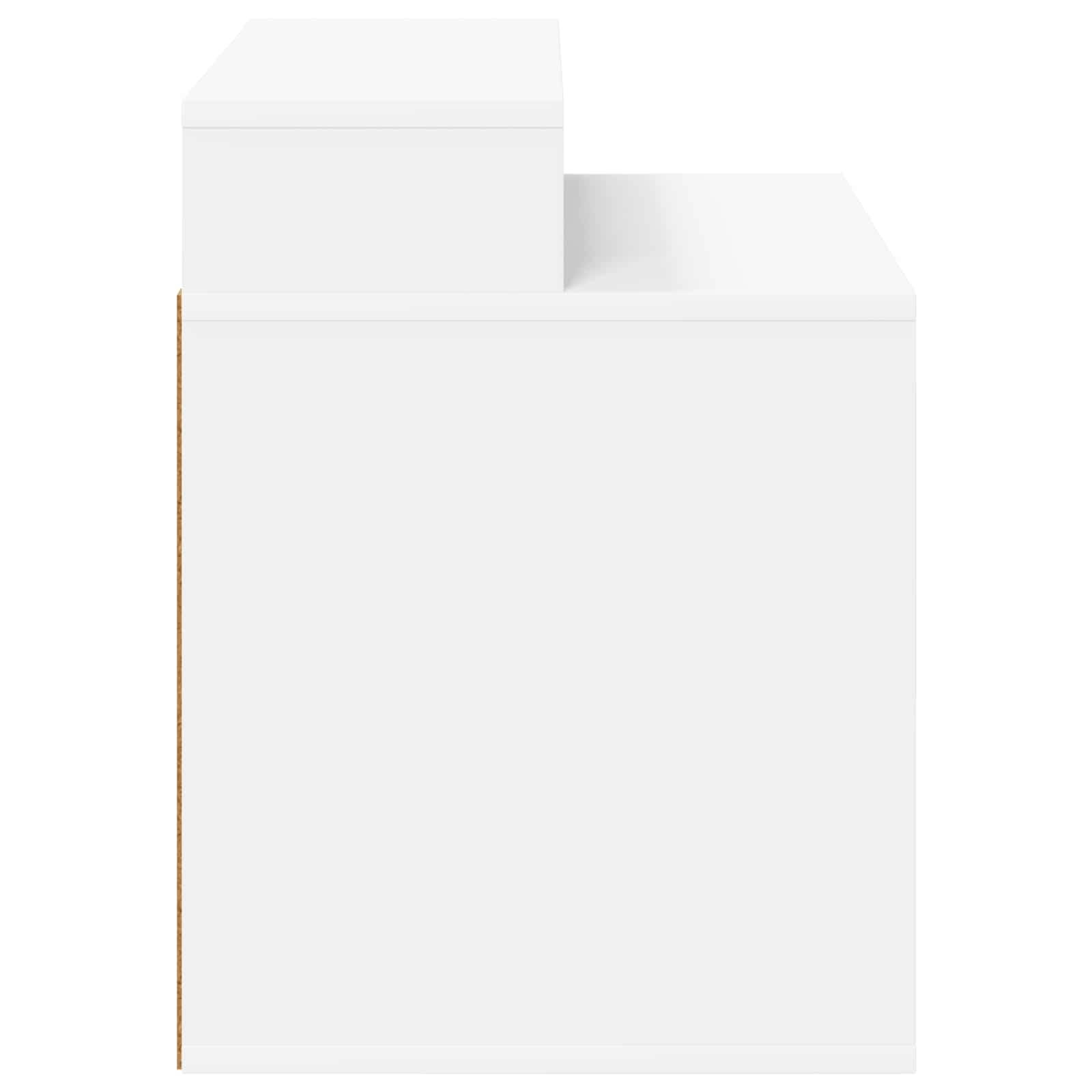 Maison pour chat bois d'ingénierie blanc 42.5 x 40 x 53.5 cm - PANGIVO - Image 6