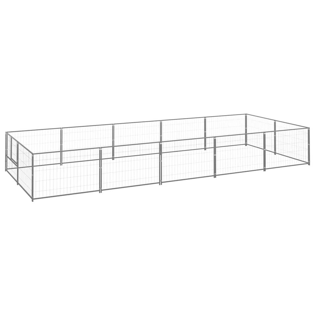 Vidaxl - Chenil Argenté 10 m² Acier vidaXL 3082121 - Image 2
