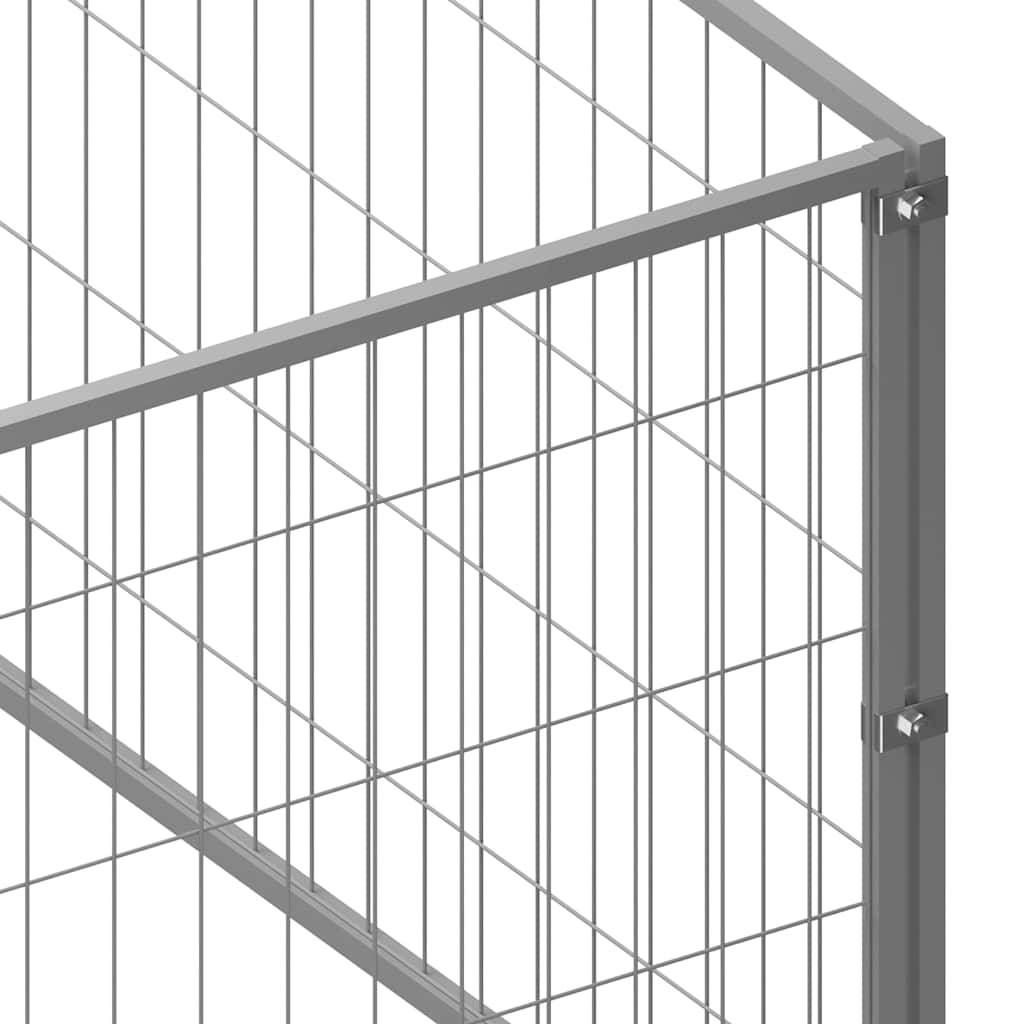 Vidaxl - Chenil Argenté 10 m² Acier vidaXL 3082121 - Image 4