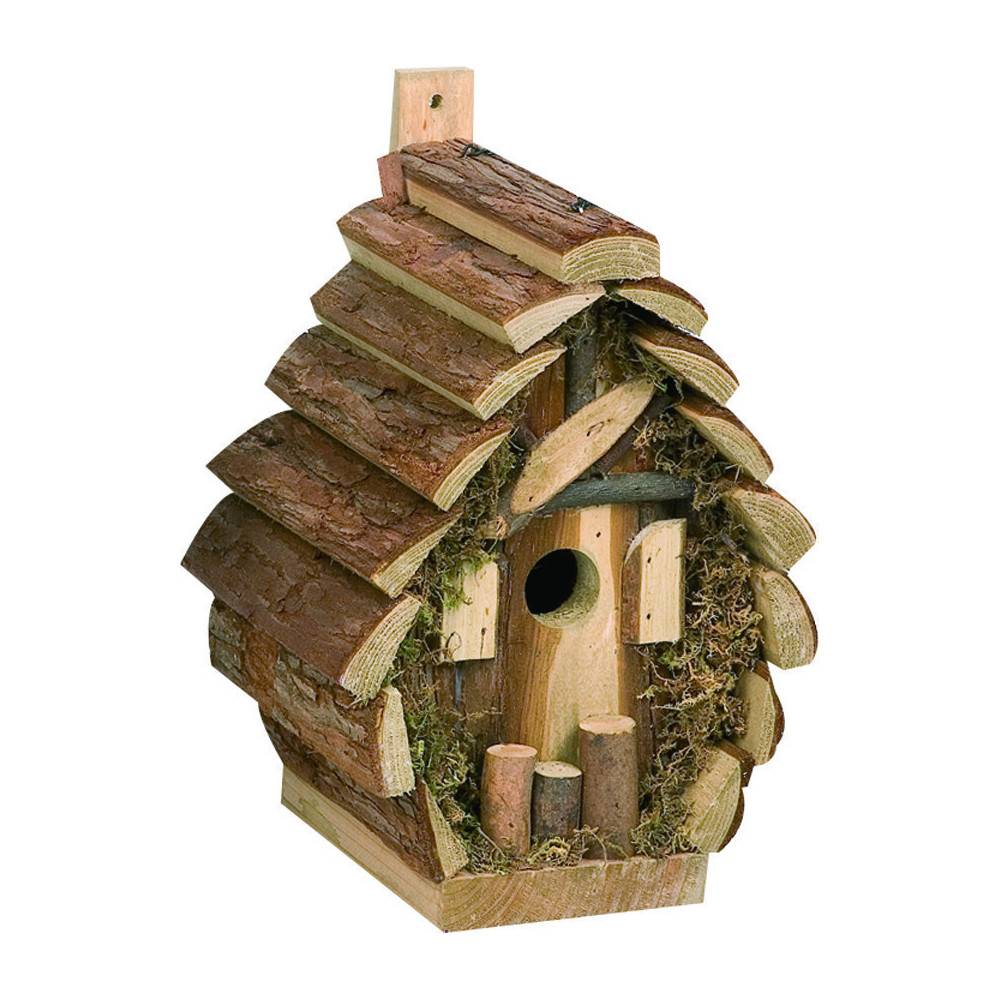 Animallparadise - Nichoir CORTESA RONDO,18 x 14.5 x 24 cm pour oiseaux, bois naturel. - Image 1