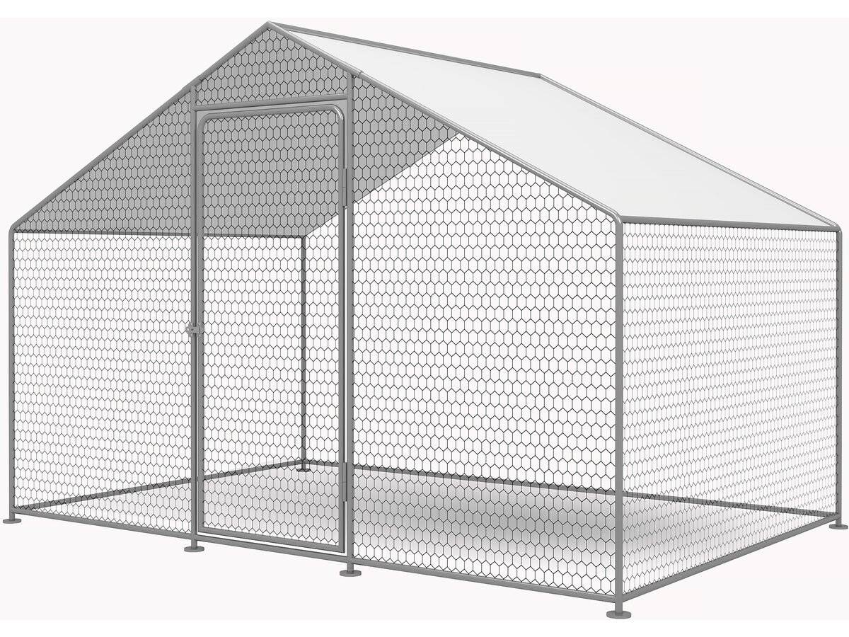 Habitat Et Jardin - Enclos à Poules 6 M² Parc Grillagé 2 X 3 X 2 M Acier Galvanisé -habitat Et Jardin