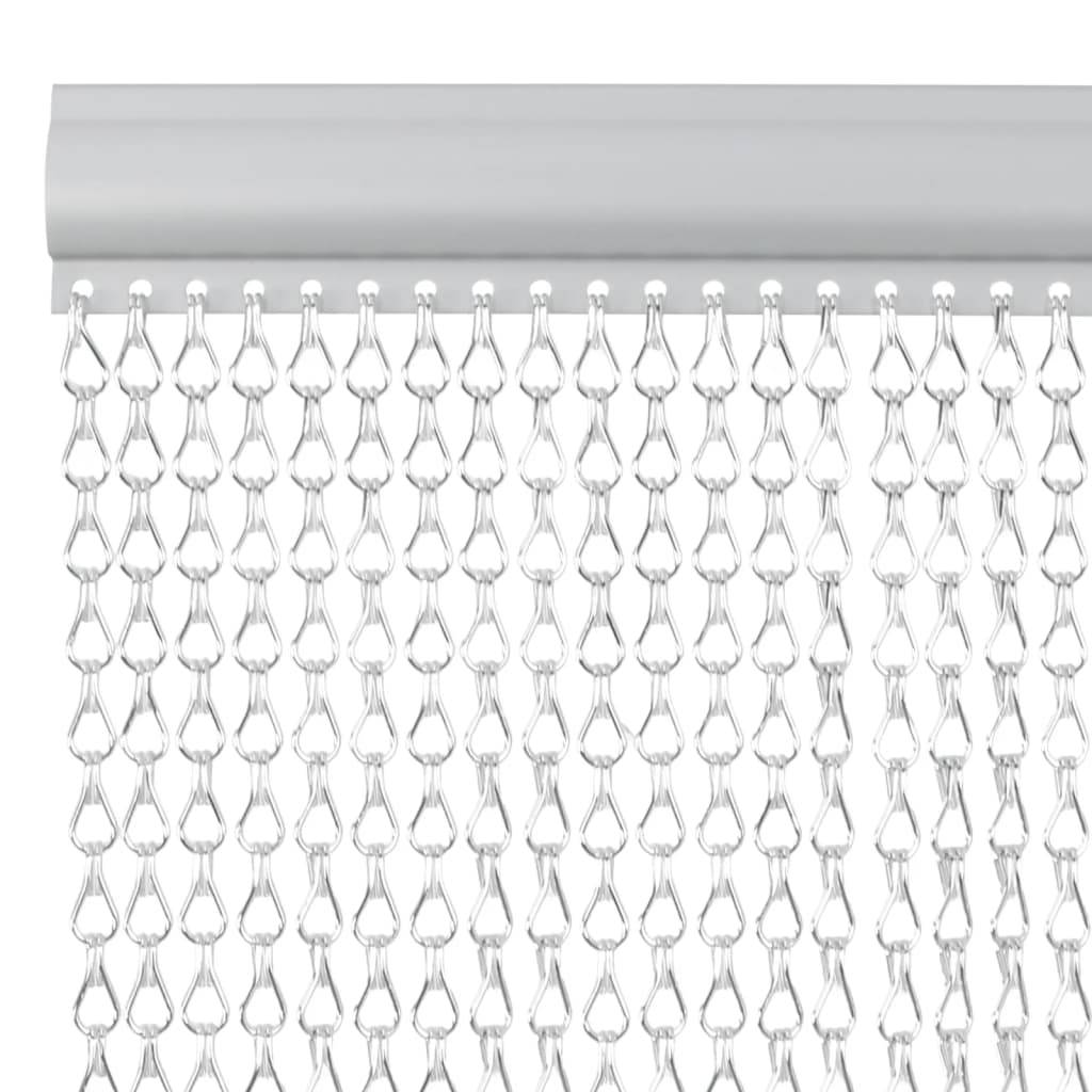 Moustiquaire - Filet de protection de porte à chaîne 56x202 cm aluminium MC101 - Image 3