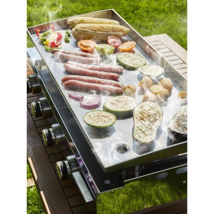 Plancha A Gaz - 4 Feux - Brasilia - Tout Inox - Surface Cuisson - Xxl - 84 X 34 Cm - Image 4