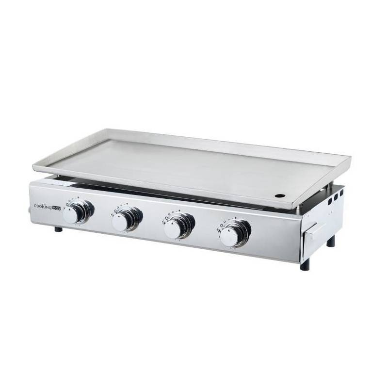 Plancha A Gaz - 4 Feux - Brasilia - Tout Inox - Surface Cuisson - Xxl - 84 X 34 Cm - Image 1