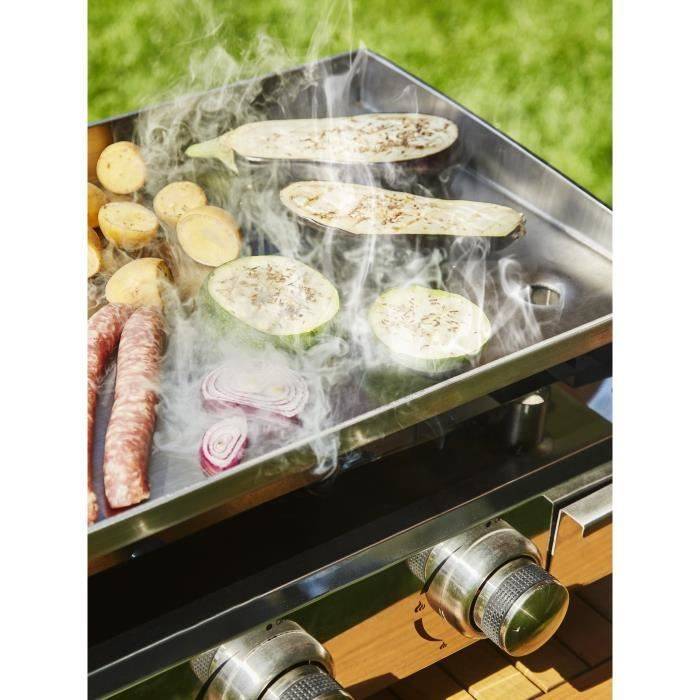 Plancha A Gaz - 4 Feux - Brasilia - Tout Inox - Surface Cuisson - Xxl - 84 X 34 Cm - Image 6