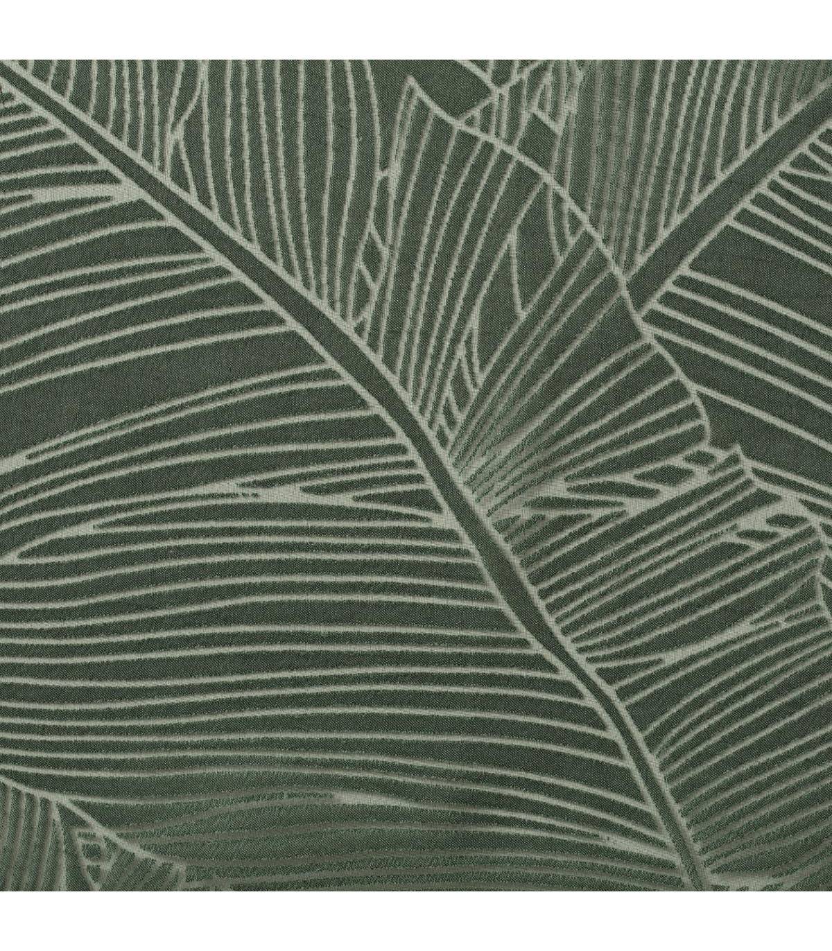 Voilage à œillets Vert motif Feuille 140 x 240 cm - Image 2