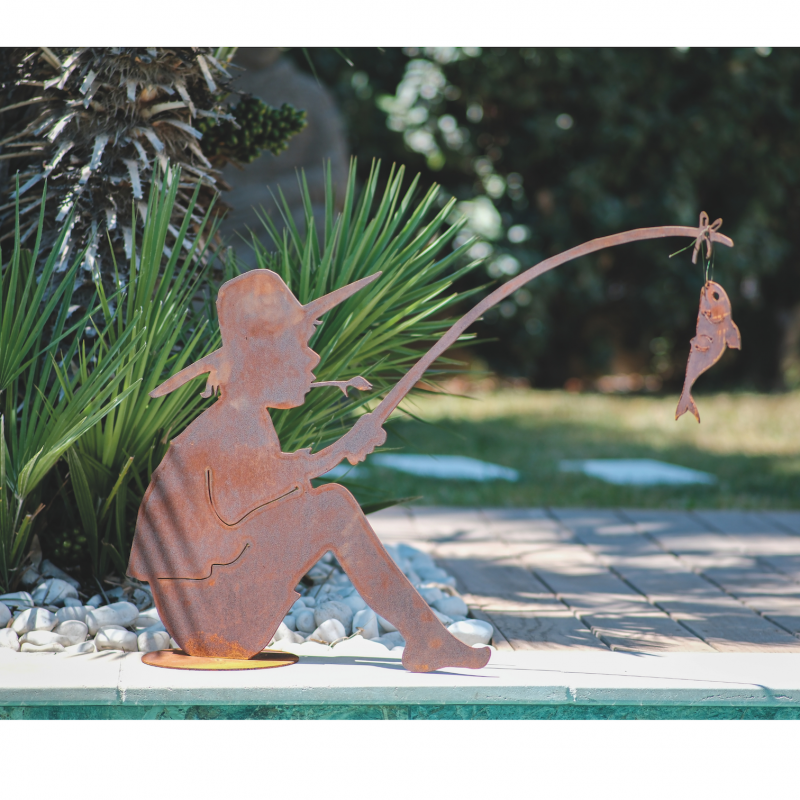 Sculpture De Jardin Oiseau – Fer Rouillé, Style Antique – Aubaho – 23x24x10cm
