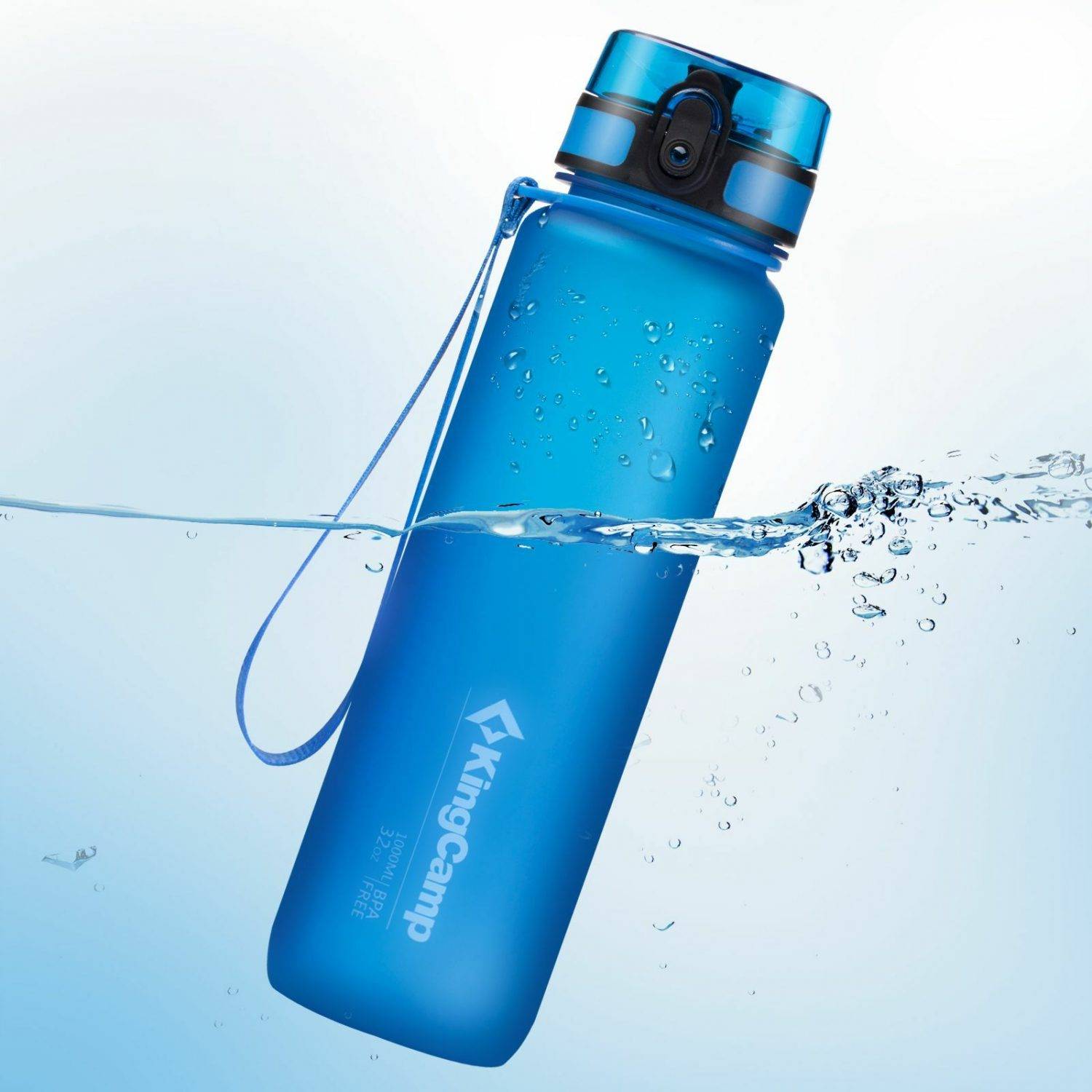 Bouteille d'hydratation - En Tritan - Contenance : 1 Litre - Kingcamp - Image 2