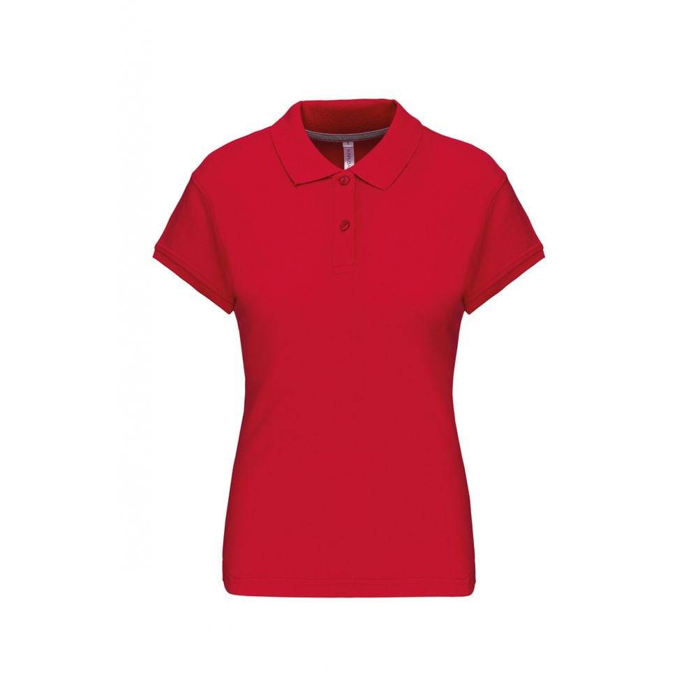 Polo de travail femme Kariban 100% coton Rouge XXL - Image 1