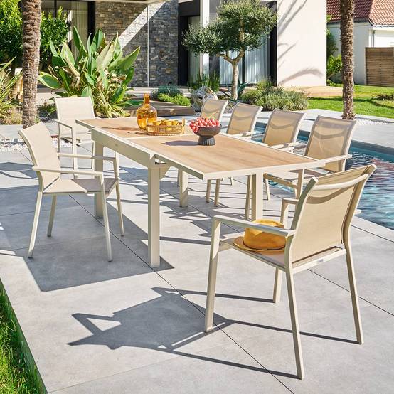 Hesperide - Table de jardin 10 places Piazza extensible argile Hespéride - Image 6