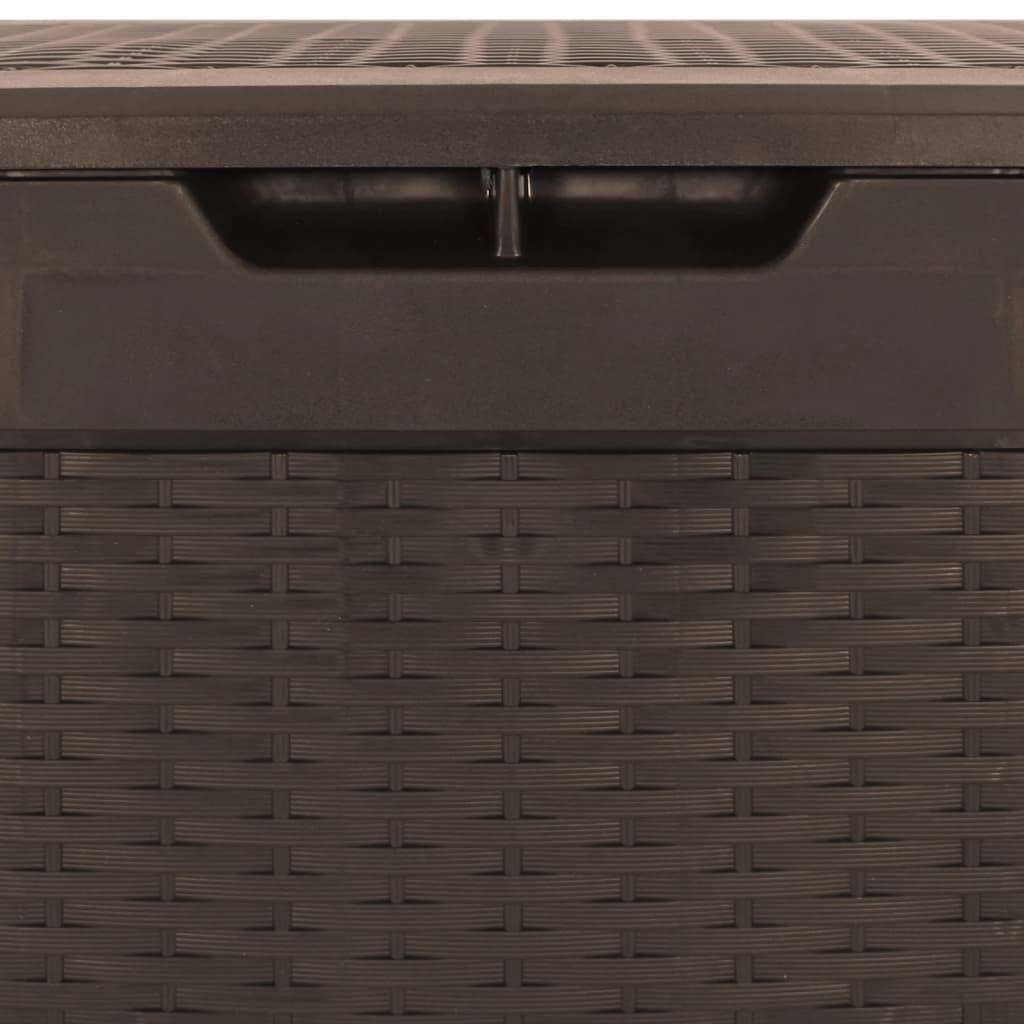 Boîte de stockage de jardin marron 119 x 48 x 60 cm polypropylène - Image 6