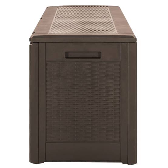 Boîte de stockage de jardin marron 119 x 48 x 60 cm polypropylène - Image 5